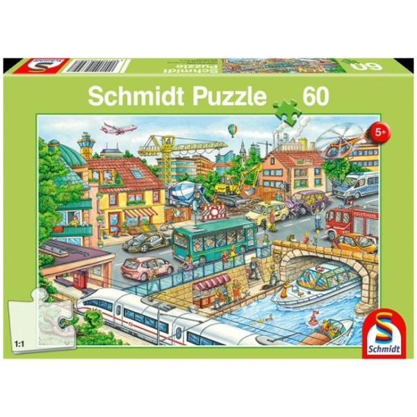 Otroska sestavljanka puzzle 60 delni Schmidt Vozila in promet