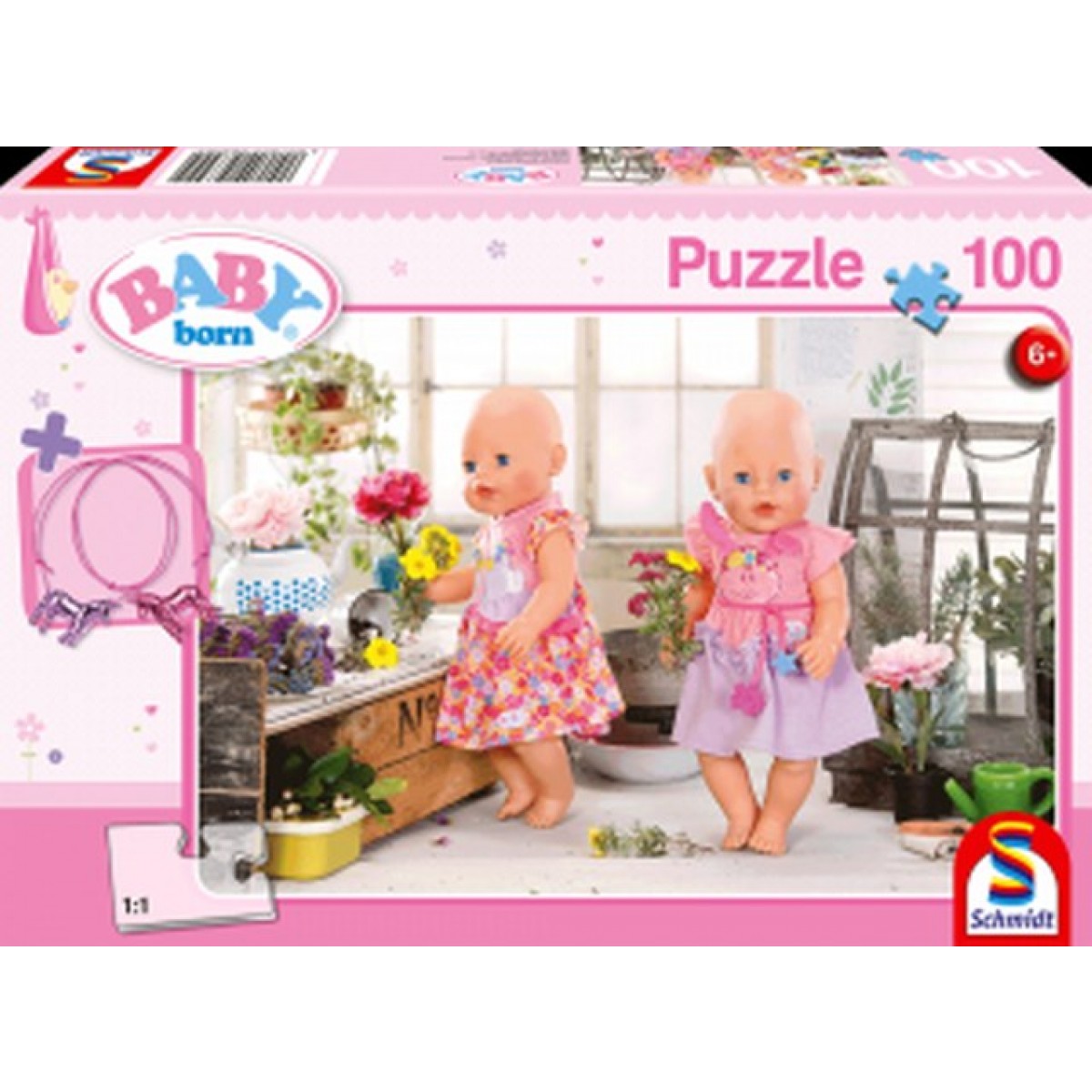 Otroška sestavljanka puzzle 100 delni Baby born Rožica