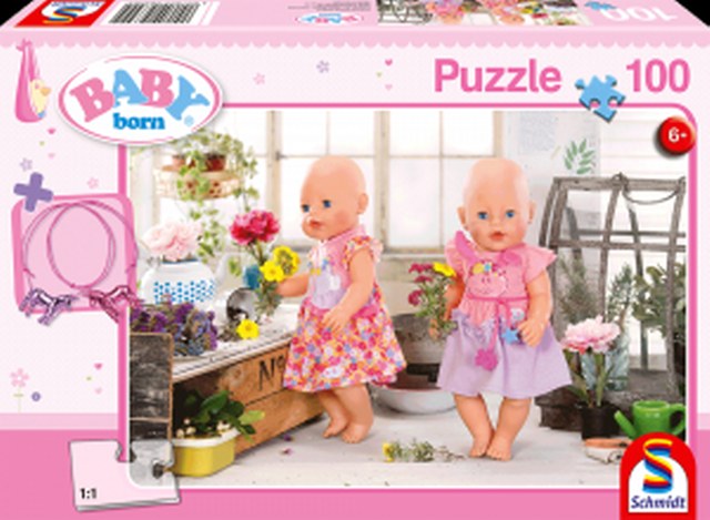 Otroška sestavljanka puzzle 100 delni Baby born Rožica