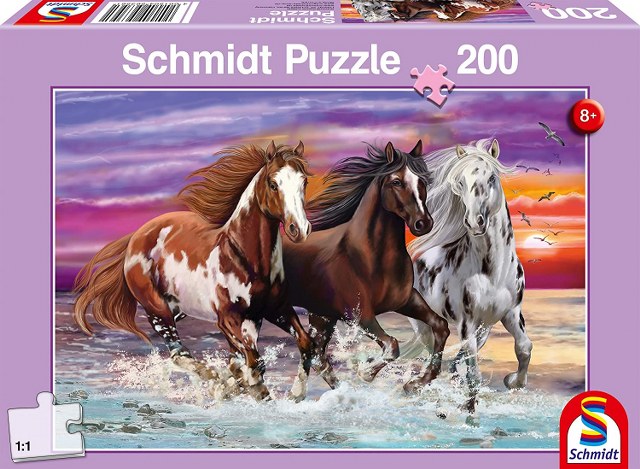 Otroška sestavljanka puzzle 200 delni Schmidt Konji