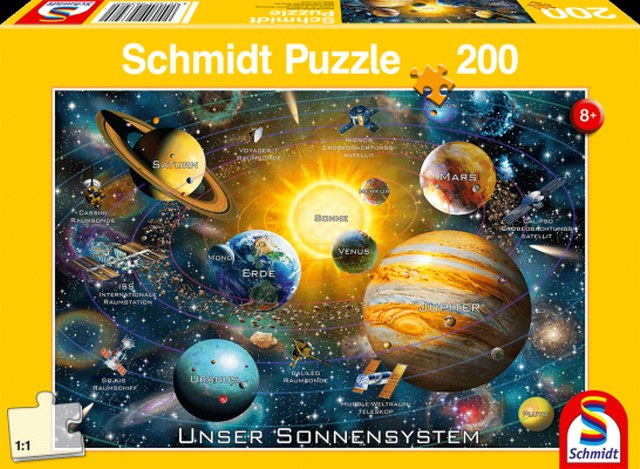 Otroška sestavljanka puzzle 200 delni Schmidt Planeti