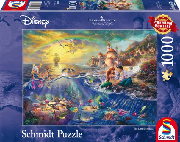 Sestavljanka puzzle 1000 delna Schmidt Kinkade Disney Morska deklica