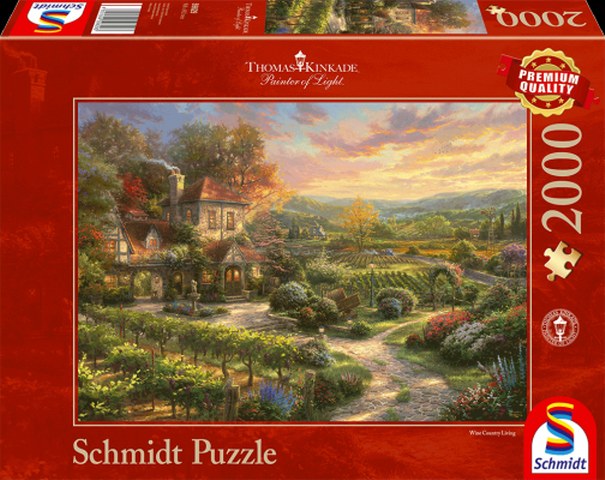 Sestavljanka puzzle 2000 delna Schmidt Kinkade Vinograd